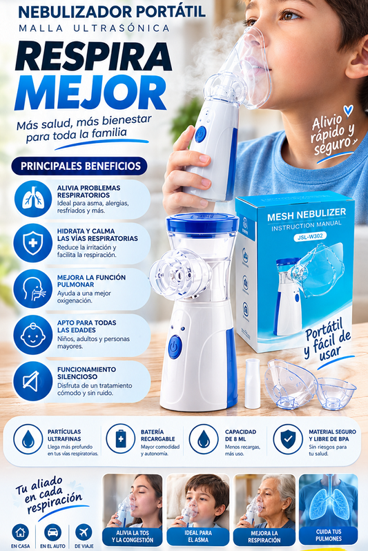 🚨PORTALMESH® Nebulizador Portátil Inhalador🚨