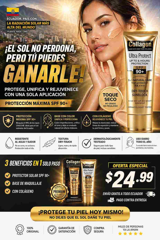 PROTECTOR SOLAR 3 EN 1 + COLAGENO
