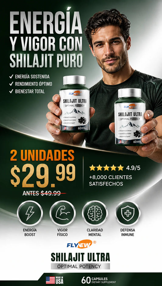 FLYNEW - Shilajit Ultra Optimal Potency 60 capsulas