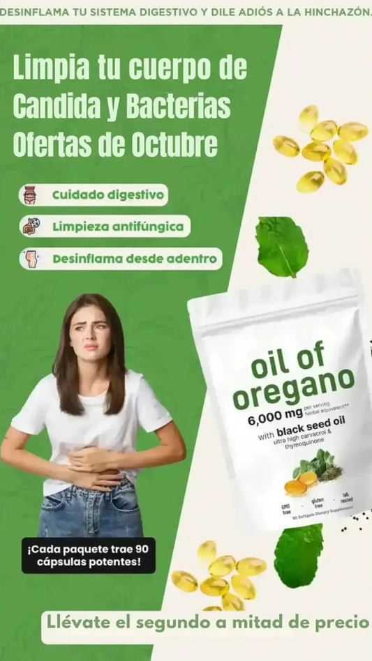 Aceite de orégano Doble potencia contra bacterias OIL OF OREGANO - Ecutienda.store
