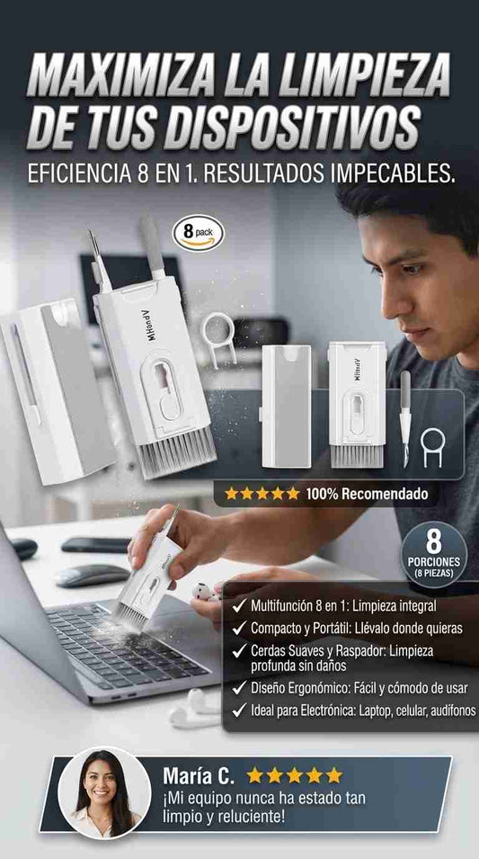 Kit De Limpieza 8 En 1 Electronica